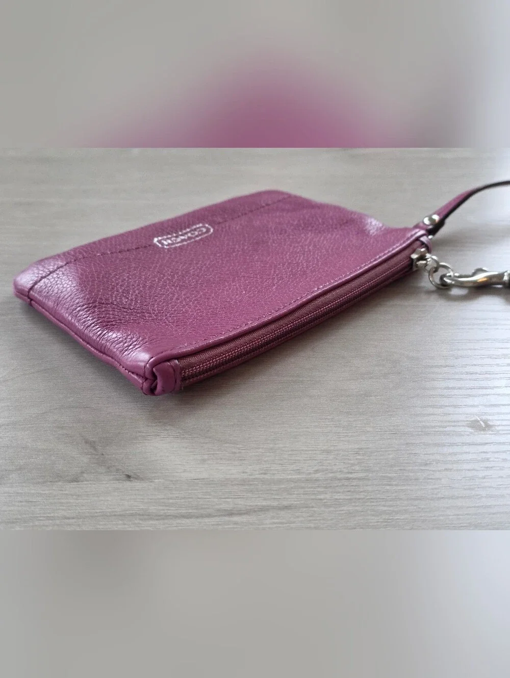 COACH Leather Wristlet Pouch
